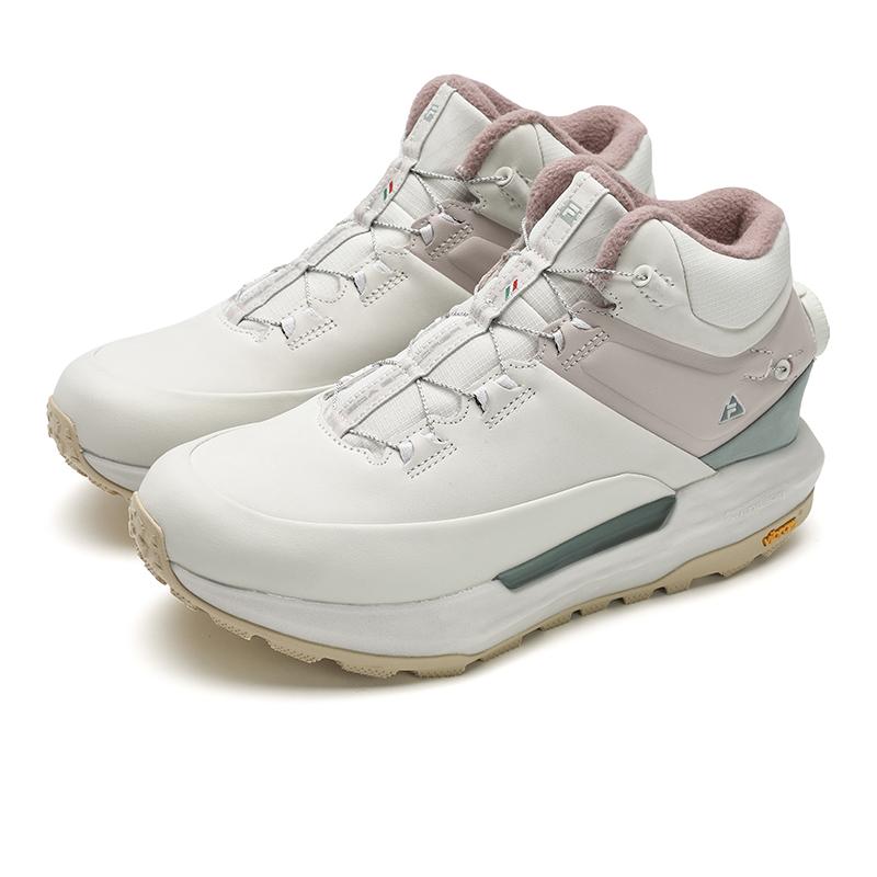 FILA Boa Explorer 2 High Comfortable Fleece Wear Resistant Running Shoes Women sneaker White Gray Pink A12W441110FWH