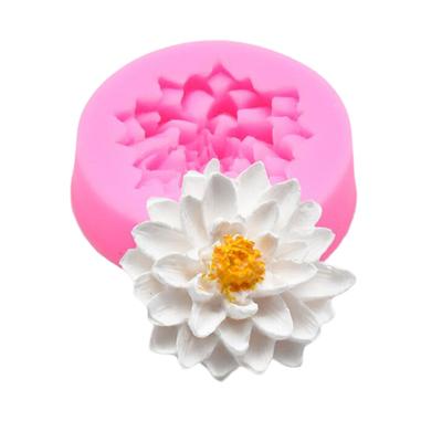 Moule en Silicone en résine de chrysanthème, fleur, bricolage, cuisson de gâteaux, décoration de savon, moule à savon