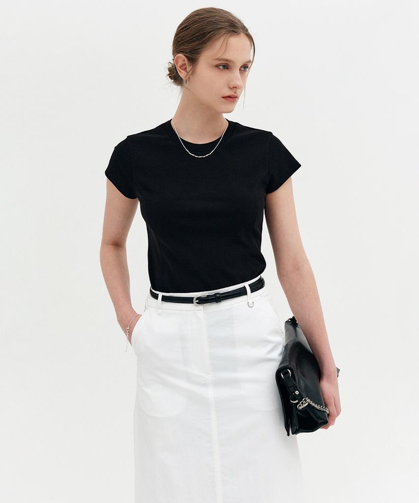 Lugkaeseuteu Dian Cut Line Point T-Shirt / Diane Cut Line Point T-Shirt_3Colors