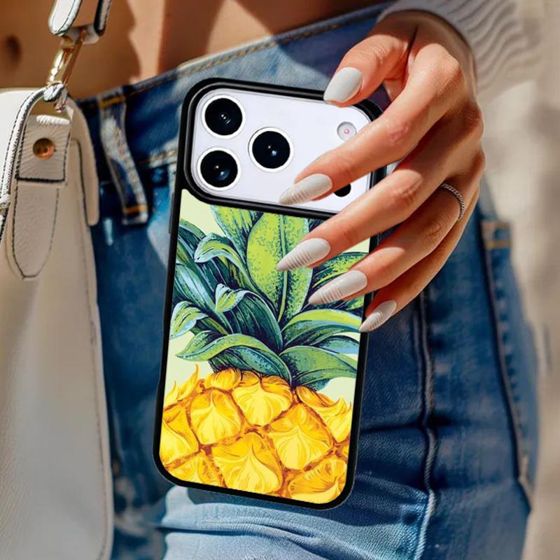 Tropical Pineapple Phone Case For iPhone 17 Air 14 15 13 12 Max Cover For Apple 16e 11 Pro Max Plus Coque