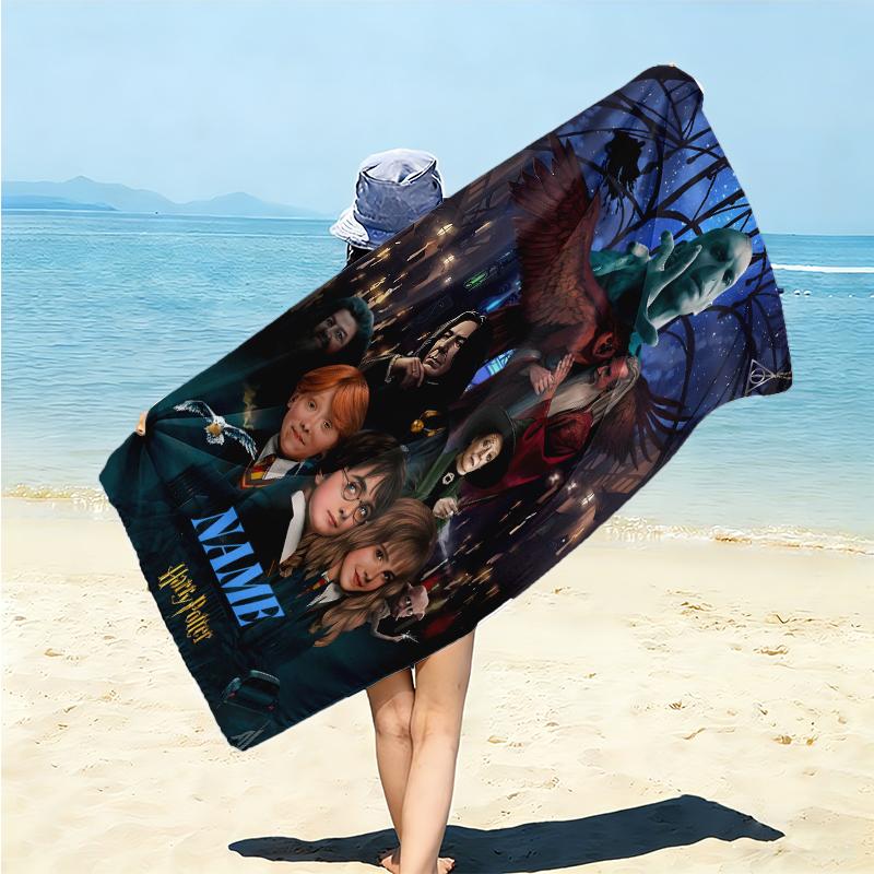 Personalized Green Serpent Magic Beach Towel Microfiber Beach Towel Thin Absorbent for Beach Swimming Yoga Bath Sports. 0910323