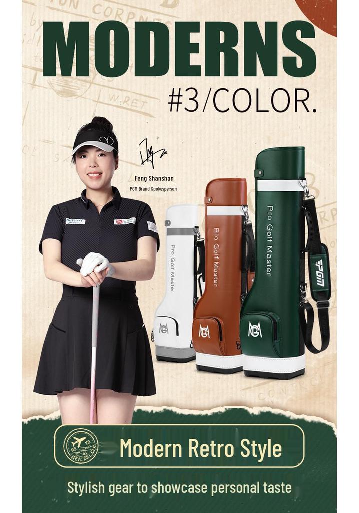PGM Ultra-light Waterproof Golf Club Bag - Half-length, Holds 14 Clubs, Unisex Design