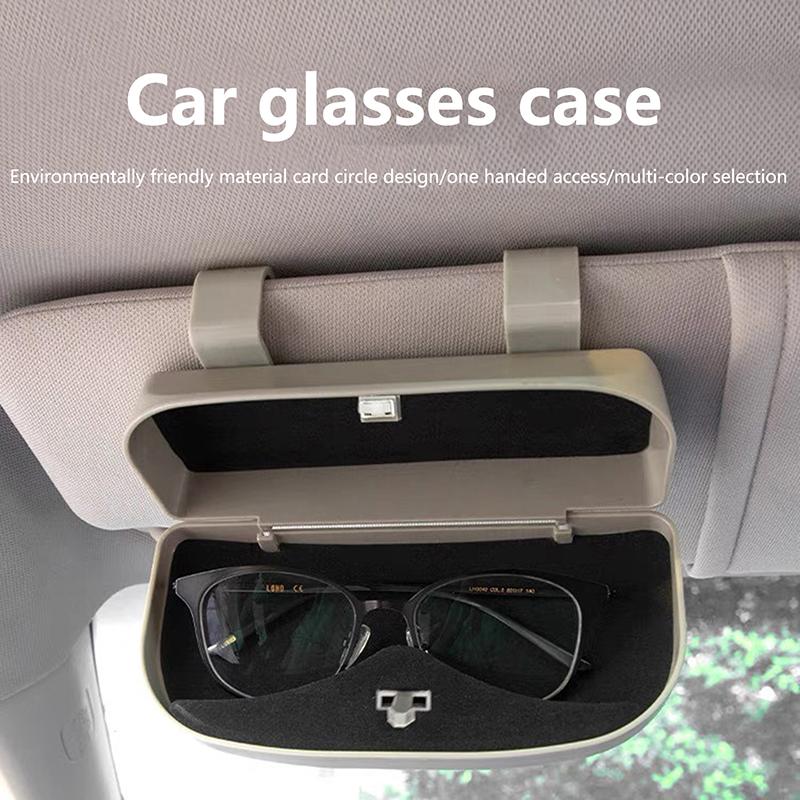 Car Glasses Box Multifunctional Car Sunglasses Holder In Car Glasses Clip Sun Visor Car Lenses Holder
