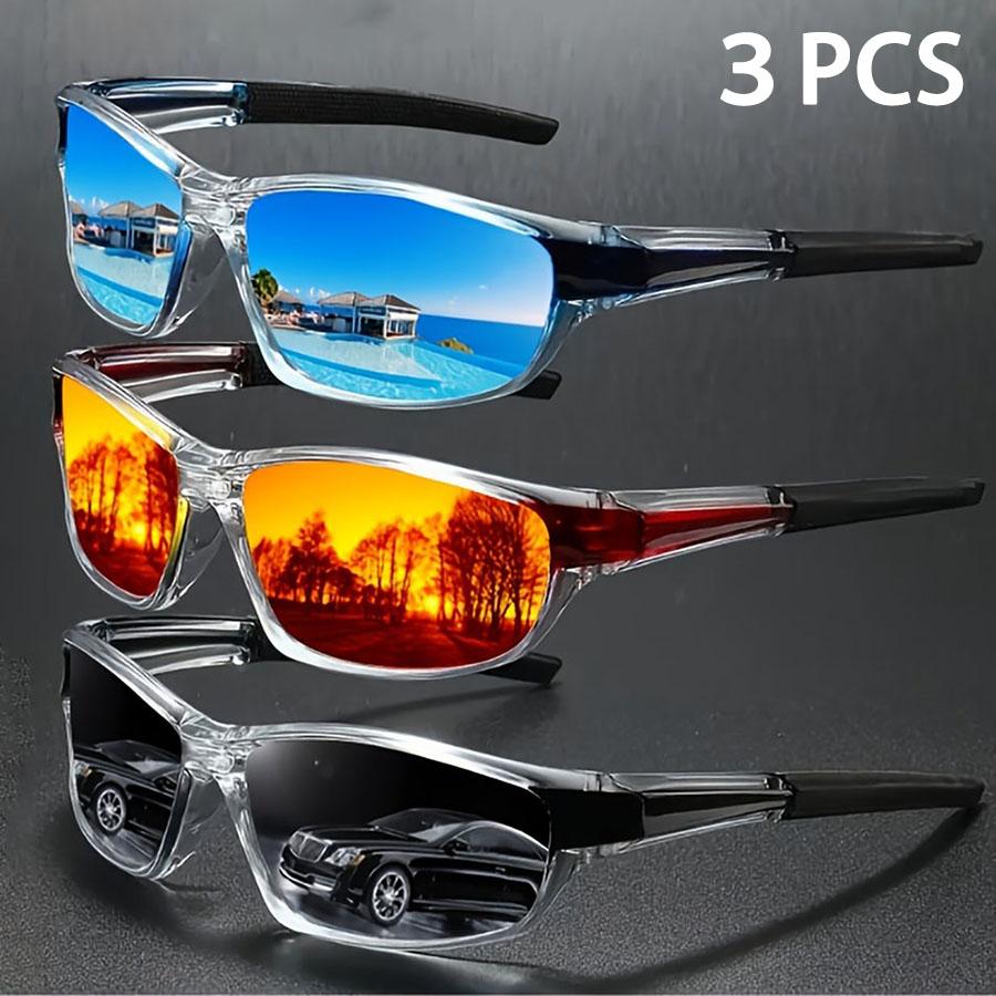 3PCS Polarized Sunglasses UV400 Protection Men's Women's Anti-Glare Eyewear for Driving Fishing Beach Sports