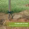 Plant Protection Net, Vegetable Protection, Zipper Door, Steel Frame, 125x125x62.5 cm, Green/Silver