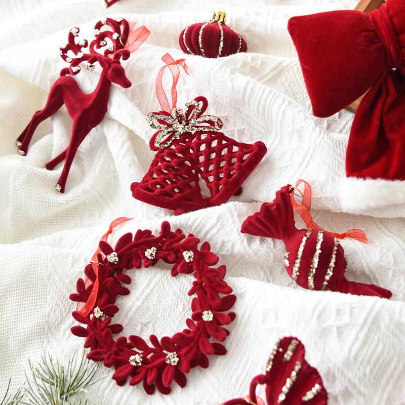 Christmas Reindeer Red Ornaments Holiday Tree Hanging Decor Home Displays Window
