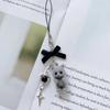 S 1 Piece Fashion Y2k Style Lovely Kitty Mobile Phone Charms Cute Cat Bow Cross Keychains Lanyard for Keys Strap