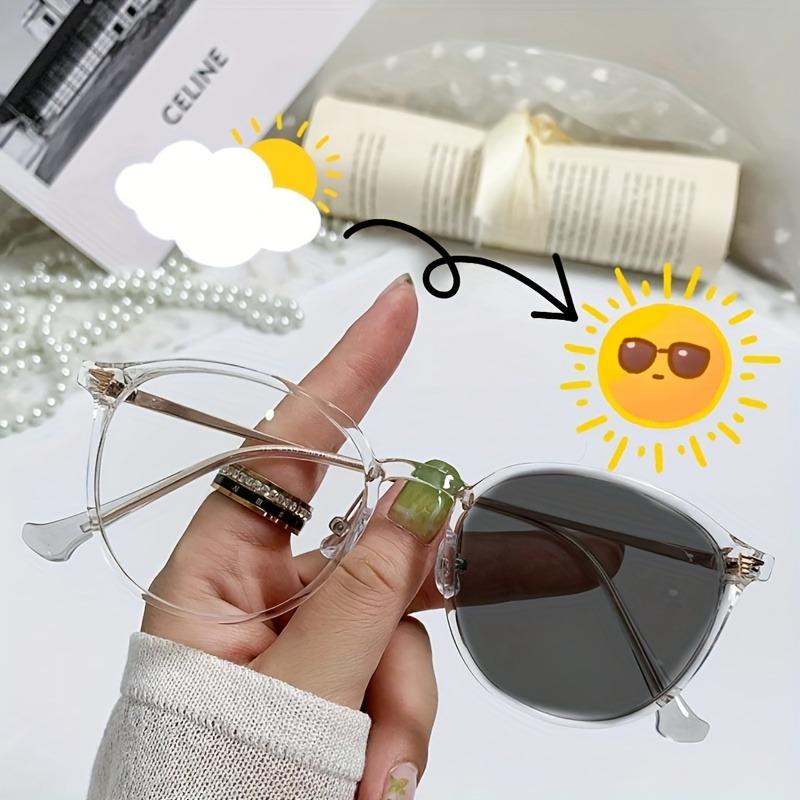 Women's Photochromic Glasses Minimalist Style for Beach Parties Camping Hiking Fashion Accessory