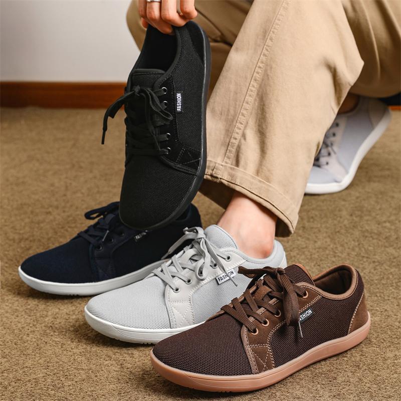 Zapatos Deportivos Casuales de Malla de Punta Ancha Transpirables Ligeros para Caminar Zapatillas de Entrenamiento para Ejercicio Planos de Ocio