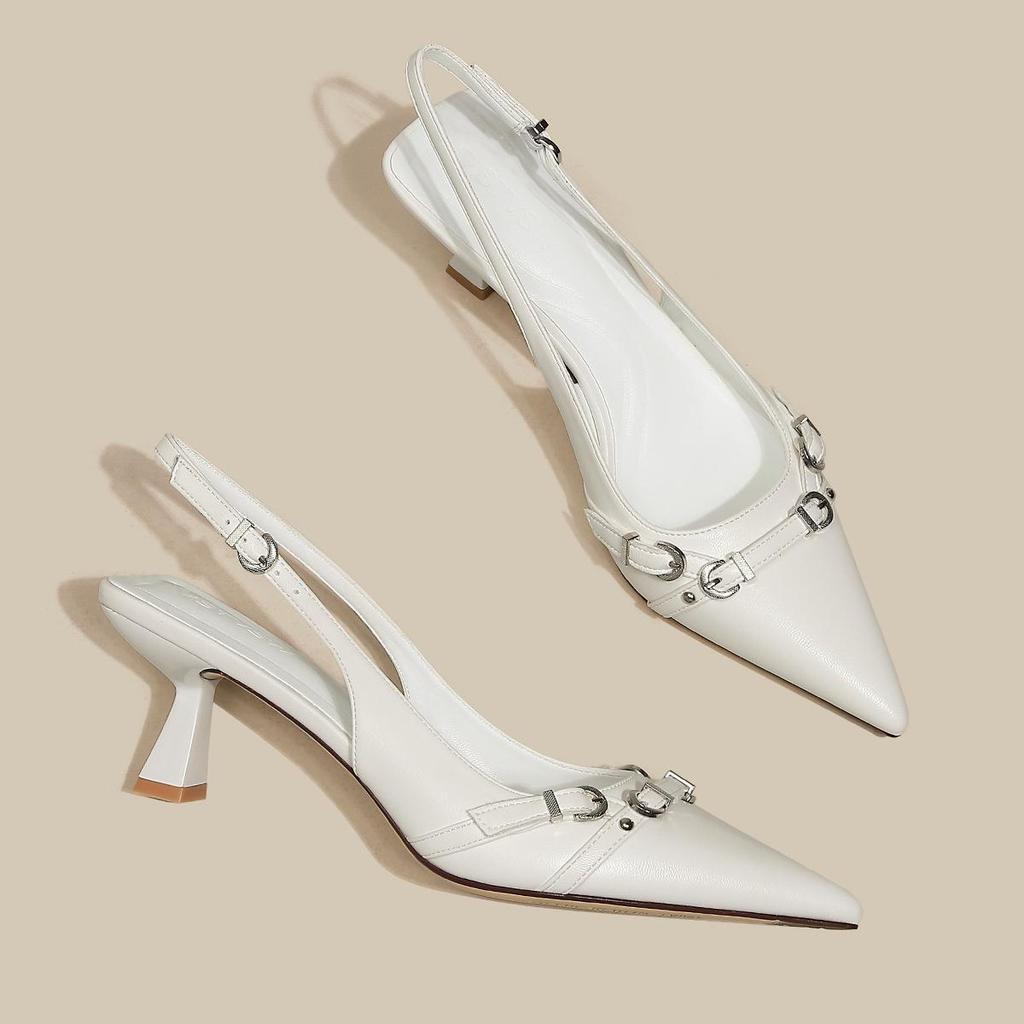 Ya Guan 2025 French Style Women’s Pointed Toe Stiletto Heels - Comfortable Black Exquisite High Heel Shoes.