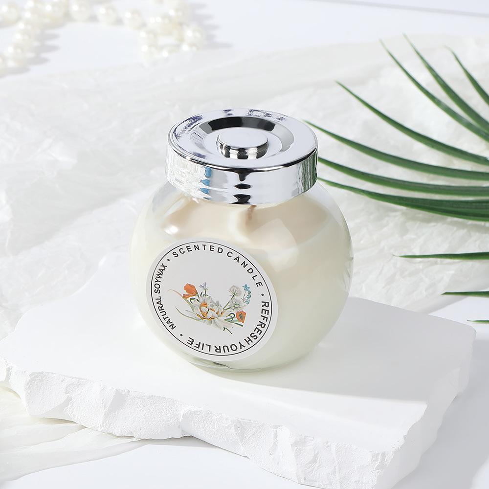 Colorful Glass Cup Soy Wax Scented Candle Set Creative Scented Candle Display Box