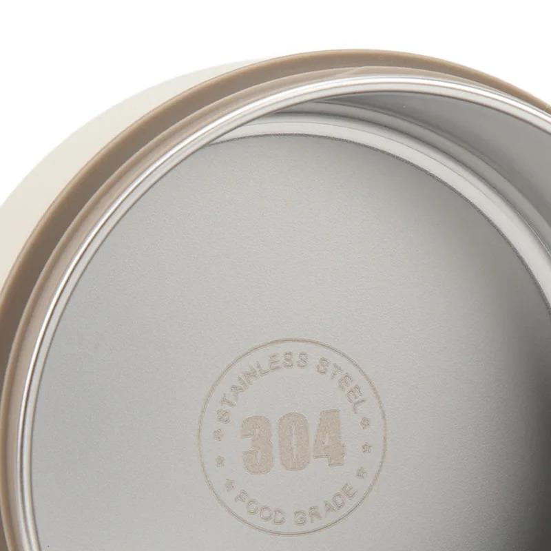 1 Stück 420ml Wärmeisolierender Kochtopf Thermischer Kochtopf Edelstahl Doppellagig Tragbar Runde Form Thermischer Lunchbehälter