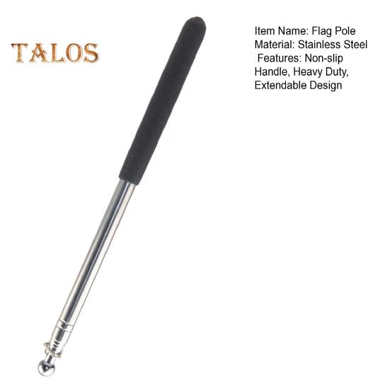 1,2/1,6 m Teleskop-Tourguide-Fahnenmast mit rutschfestem Griff, robuster, ausziehbarer Edelstahl-Fahnenmast für Lehrer, Zeigerbanner, Handfahnenmast