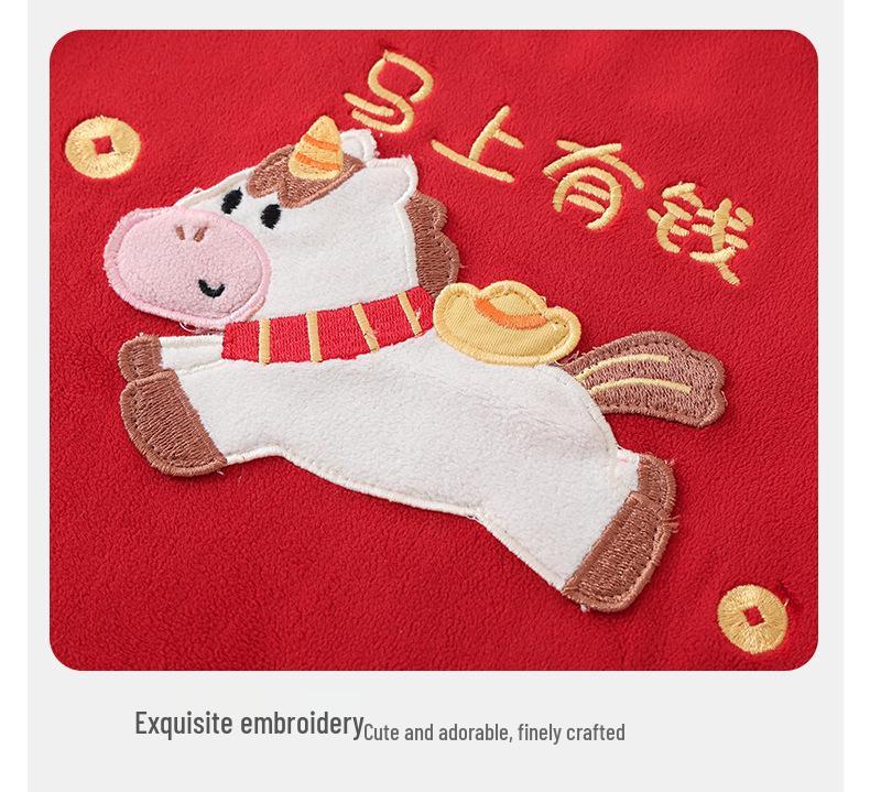 DUUDUU Red Baby New Year 2025 Velvet Toddler Autumn/Winter Sweatshirt