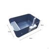Open Top Cat Litter Tray with High Sided Sturdy Heighten for Small Large Cats Splashproof Toilet