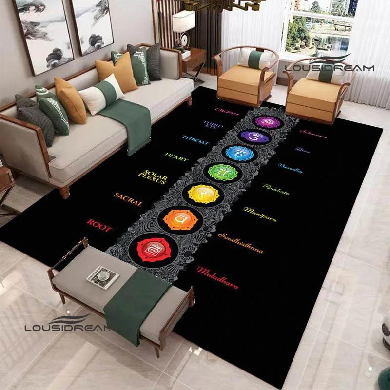 3D Chakra Printed Carpet Non-slip Carpet Door Mat Yoga Mat Bedroom Decoration Area Rug Bedroom Decor Birthday Gift