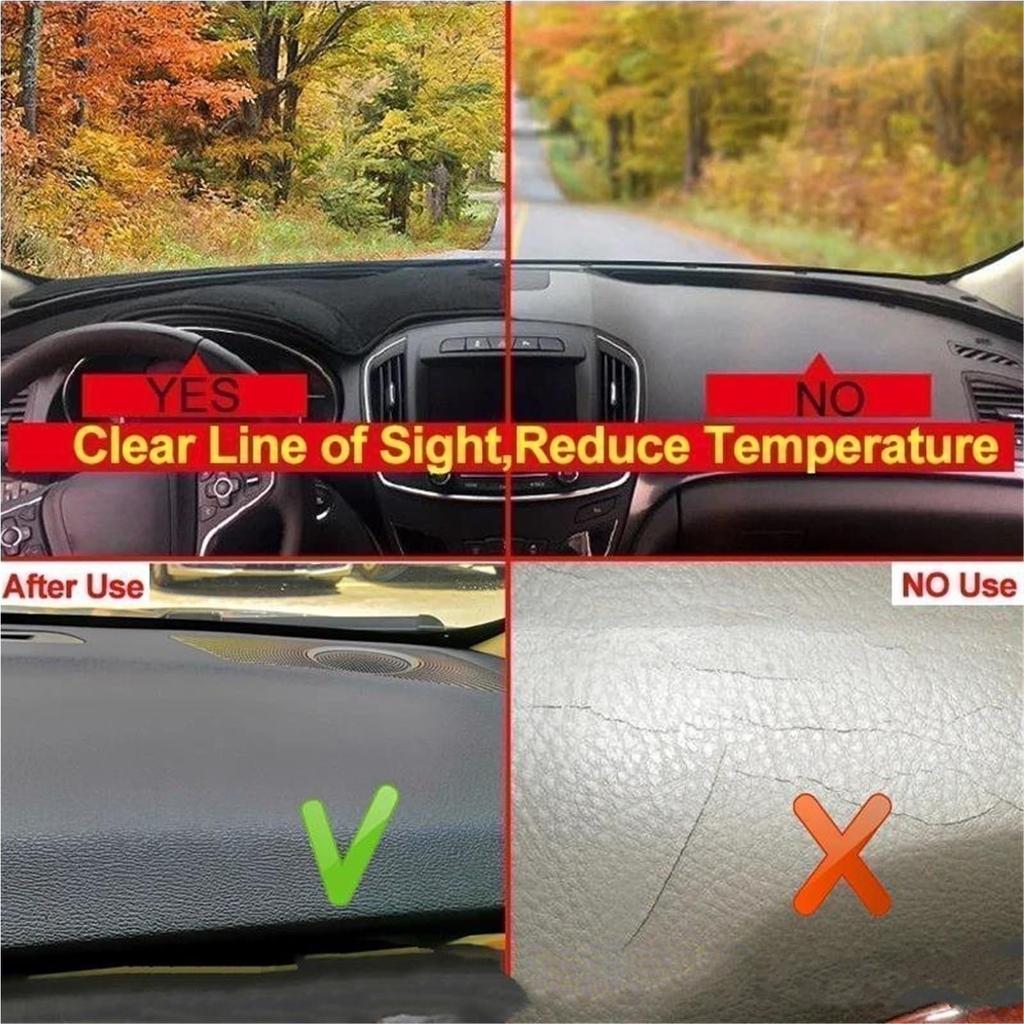 Center Console Car Dashboard Mat Carpet Decorative Non-slip Mat Windshield Sunshade Fit Toyota Camry For XV40 2007-2011 (Red,RHD)