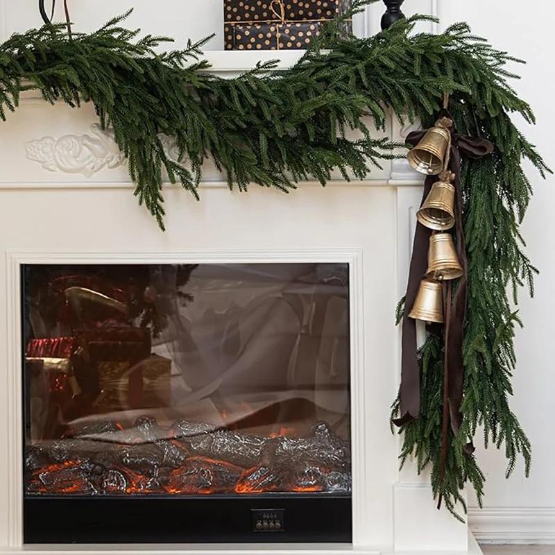 1.5/1.8/2.7 Meter Christmas Pine Tree Decoration Emulate Norfolk Tree Leaves Staircase Fireplace Decoration Christmas Decoration