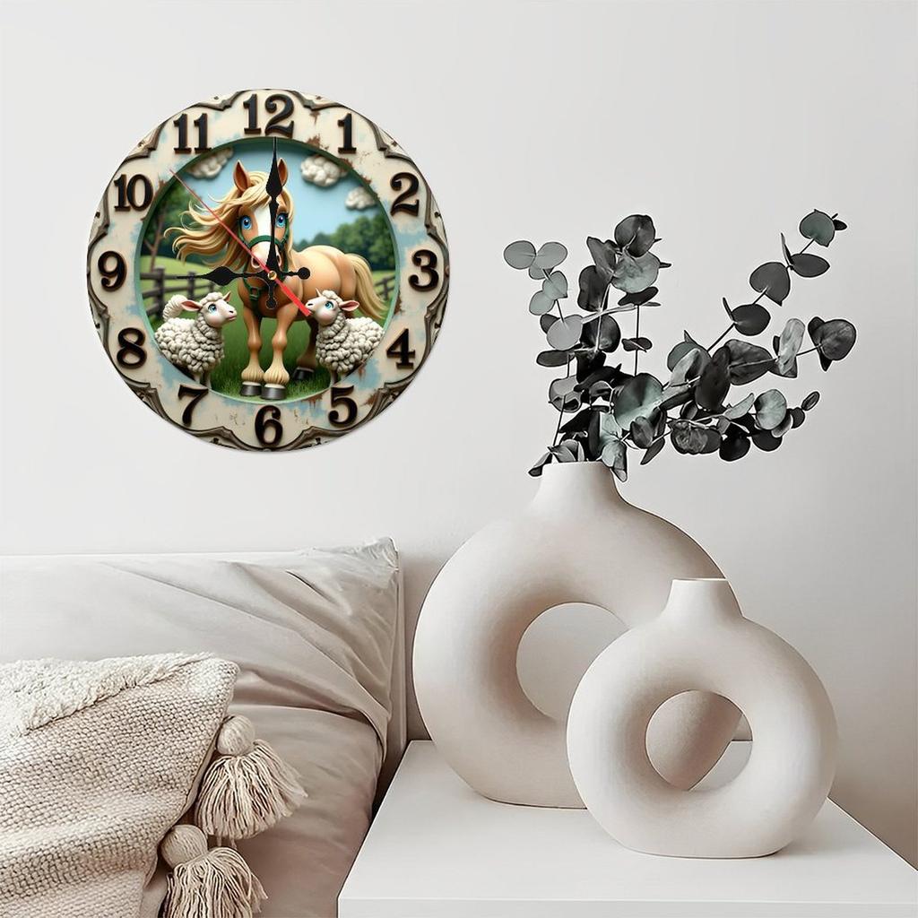 Understated Elegance 25x25cm Wood Wall Clock Impresses Guests