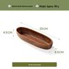 Walnut Boat-Shaped Wood Serving Tray
