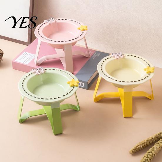 High-temperature Ceramic Bowl Feeding for Dogs & Cats, Whisker Friendly Kitten Food Non-tip Cat Dish Water Dish, Wide Shallow Pet Feeder Plate Dry Wet