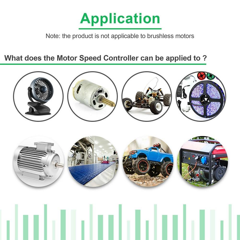 Motor Speed Controller PWM DC 12V 24V 60V 500W Adjustable Speed Regulator