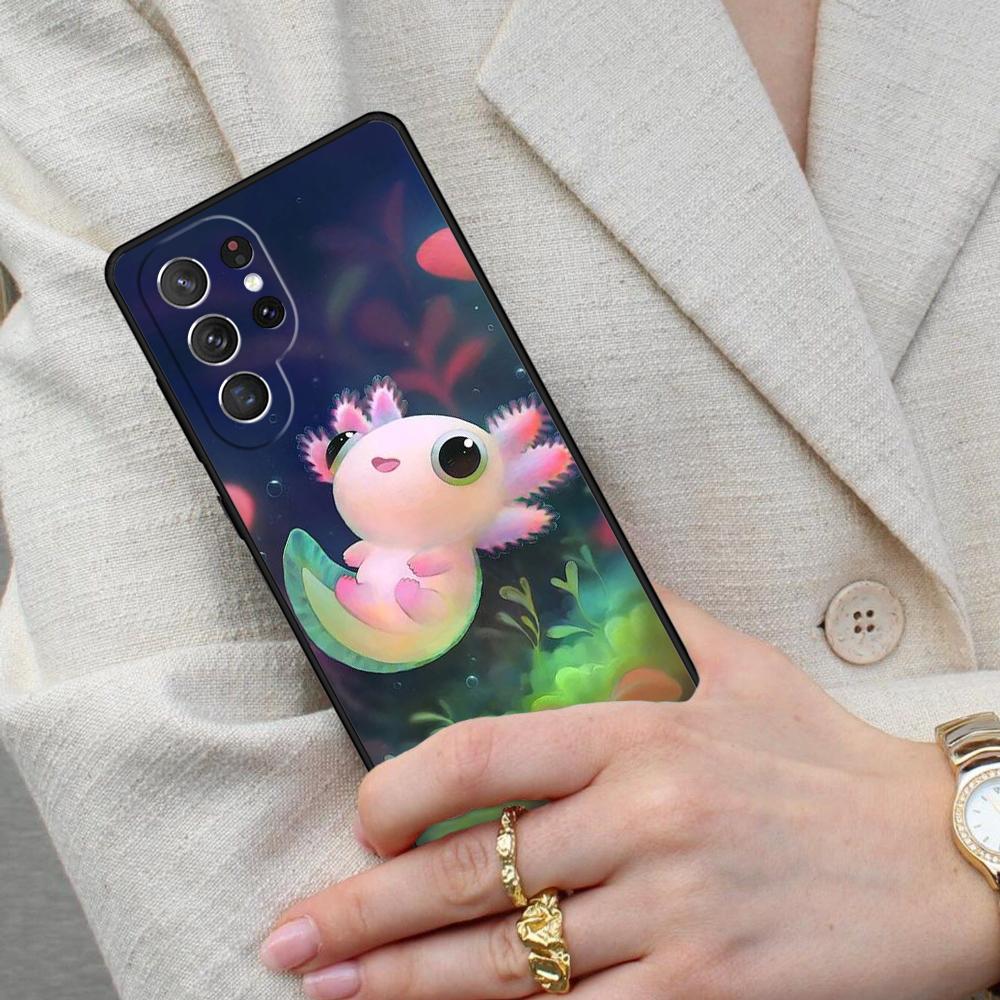 kawaii axolotl pattern Cell Phone Case for Samsung Galaxy S26 Ultra S25 S24 S23 S22 S21 S20 Note10 Cover