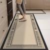 Advanced Light Luxury Kitchen Floor Mat PVC Leather Waterproof Scratch Resistant Dirt Resistant Carpet Easy Clean Household Rug