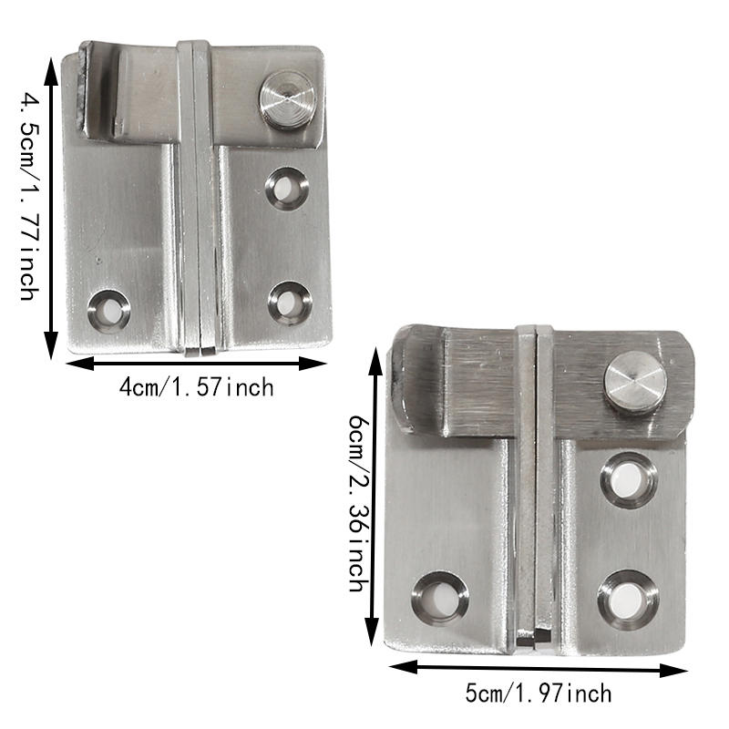 1PC Stainless Steel Anti-Theft Latch Stainless Steel Pin Door Latch Right-Angle Sliding Door Latch Pin Pet Cage Safety Door Bolt Latch