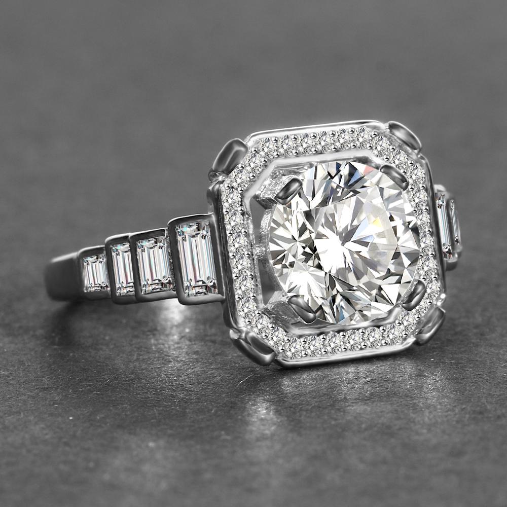 New Luxury Wedding Rings for Women Silver Party Anniversary Engagement Jewelry Ring Top Quality Gifts