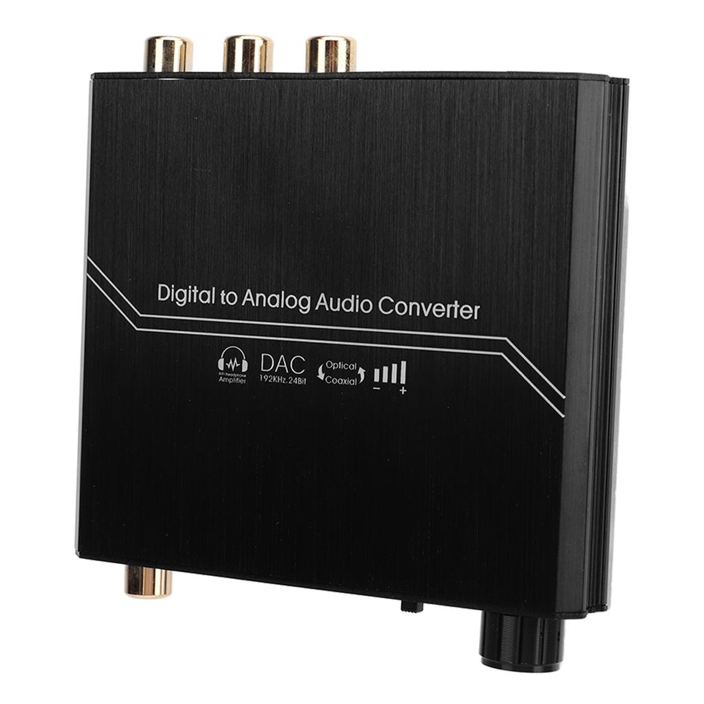 Convertidor de Sonido Digital a Analógico de 192KHz con Ajuste de Volumen Óptico Digital Coaxial a Estéreo Analógico RCA Jack de 3.5mm