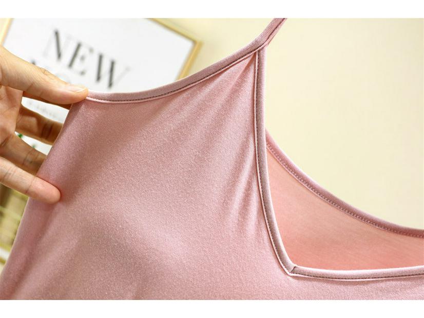 Women's Summer V-Neck Padded Camisole - Slimming Sleeveless Base Layer Top