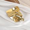 European & American Geometric Irregular Metal Brooch - Versatile Stainless Steel Design with Unique Personality