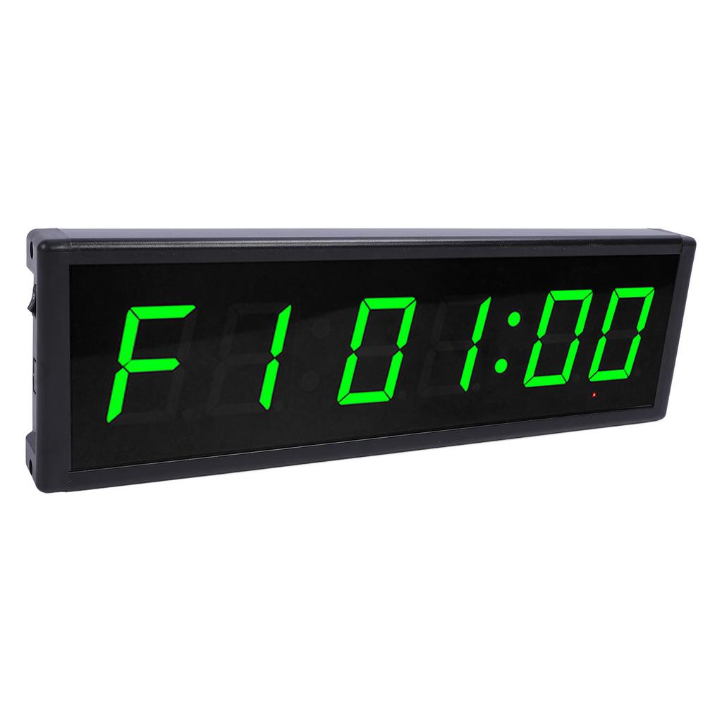 Digital Wall Clock 7 Color Timer Function 6 Digits Electric Wall Clock with Remote Control for Living Room Bedroom Kitchen
