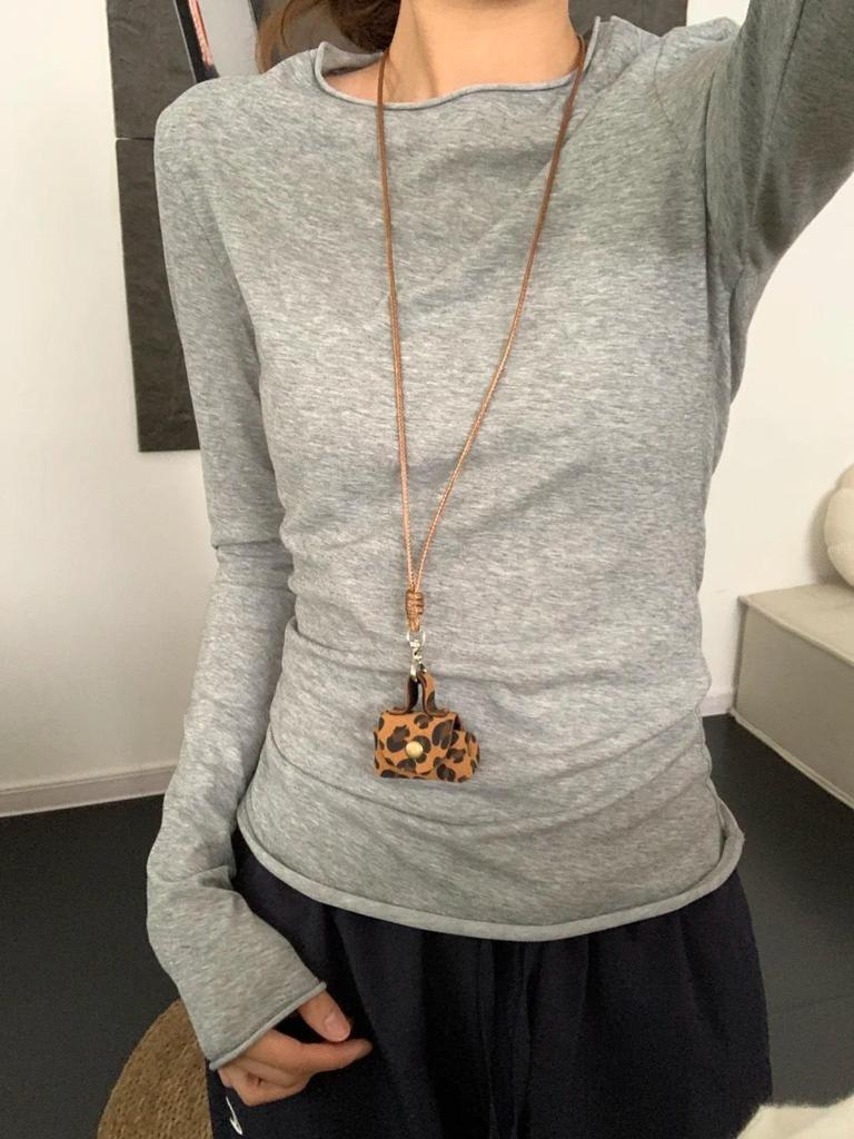 Korean Style Purple Long Sleeve Sun Protection Base Layer Top Women's Slim Fit Sweet and Spicy T-shirt