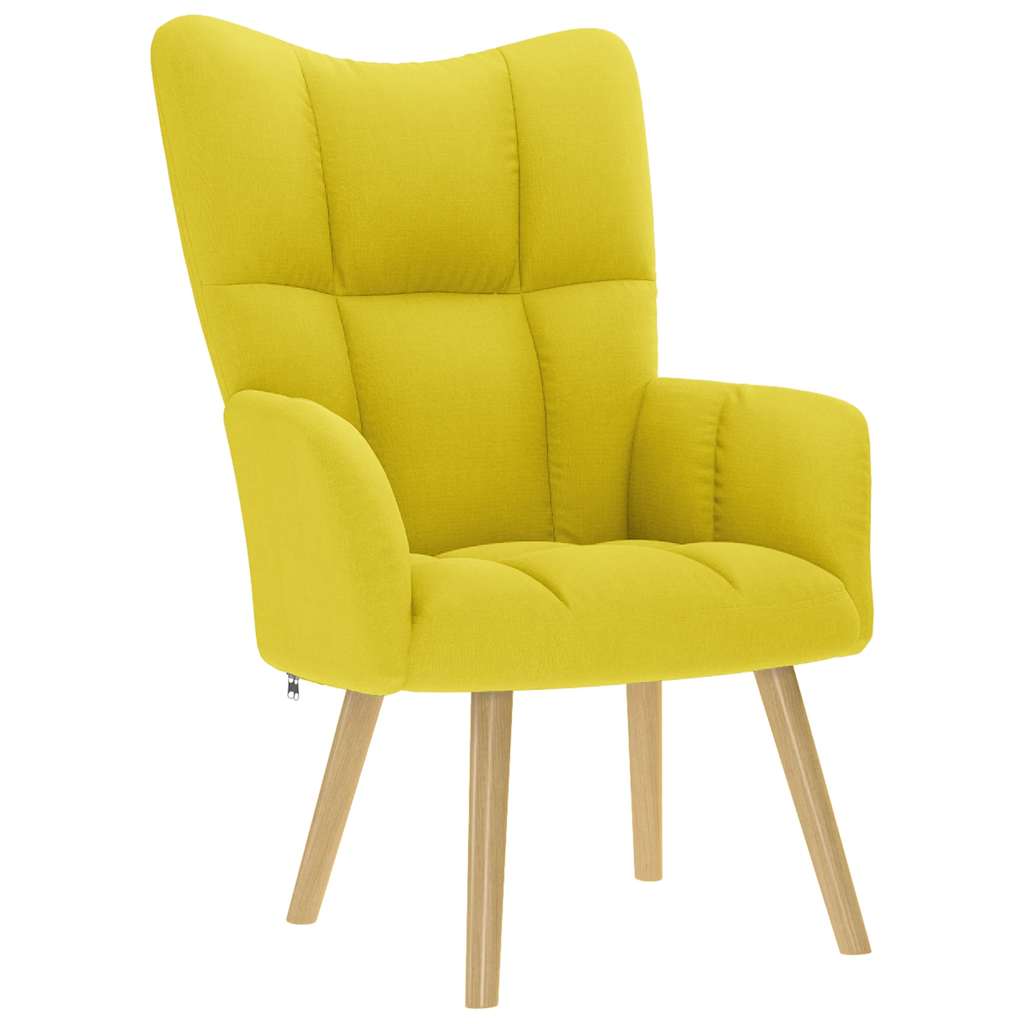 Relax Chair In Light Yellow Fabric