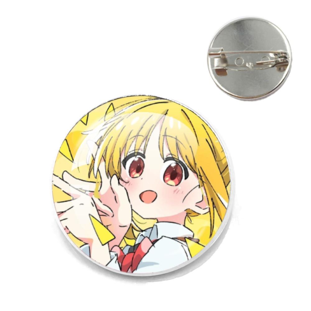 BOCCHI THE ROCK Pin Round Cartoon 20MM/25MM Metal Brooches Handmade Pins For Backpack Jewelry Accessories Gifts Creative Badge