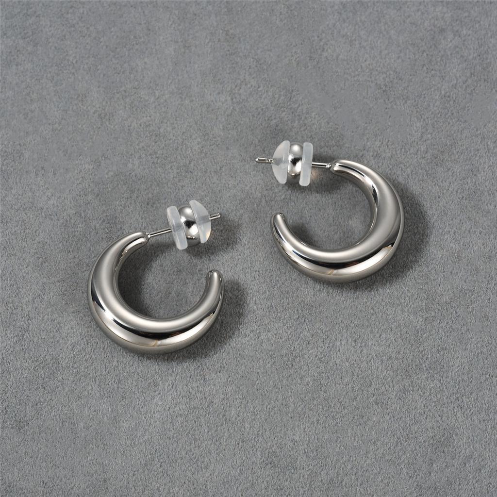 Minimalist Super Thick Size Circle Earrings Earrings Niche Design Personalized Fashion Daily Matching Fashion Earrings