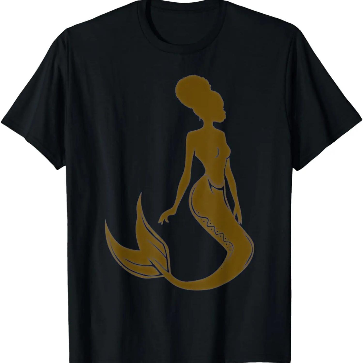 

Afro Mermaid Silhouette T-Shirt XXXXXL чорний