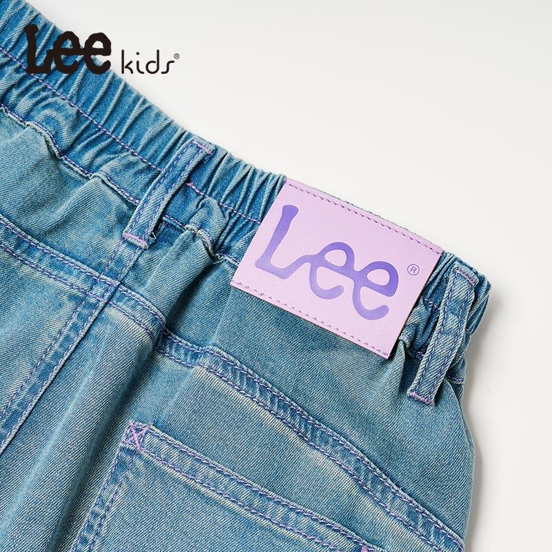 Lee Girls' Lyocell Denim Wide-Leg Pants with Embroidered Logo