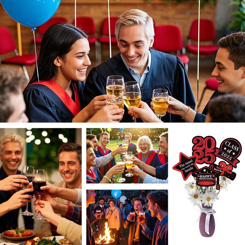 Graduation Centerpieces For Tables Class Of 2025 Graduation Centerpiece Sticks College Photo Background Props Holiday Supplies