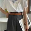 Style Trendy Korean Retro Belt With Square Buckle For Youth Perfect For Jeans And Wear Casual