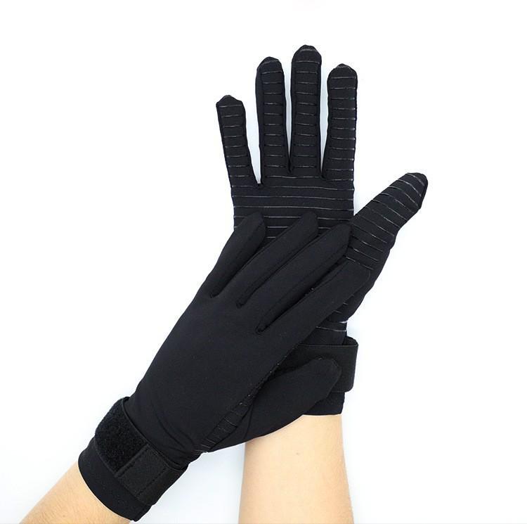 Kupferfaser Fingerlose Kompressionshandschuhe für Reha und Training