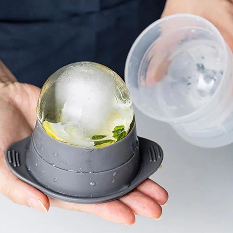 6cm Silicone Ball Ice Mold Sphere Ice Cube Mold Kitchen Stackable Slow Melting Ice Ball Round Jelly Mould For Cocktail Whiskey