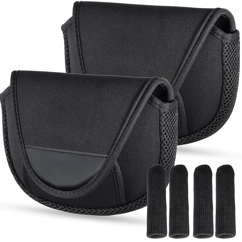 

ESFUERZO Чохли для котушок, Чохли для котушок, Рибальське зберігання, Сумка для спінінгових приманок, Товстий неопреновий матеріал, з кришками для ручок котушок (Набір із 2 шт., XXL)