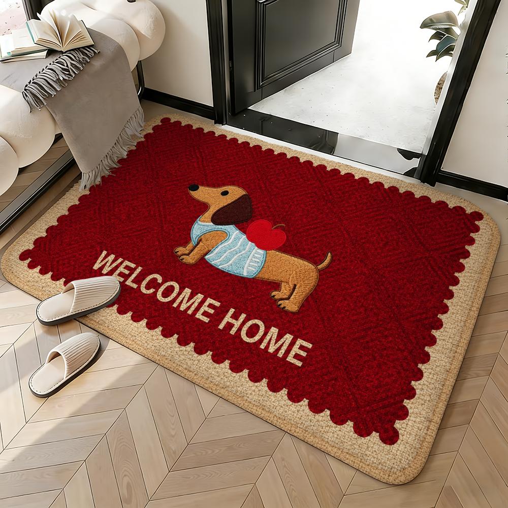 Soft Absorbent Non-Slip Rug Cute Pet Doormat Floor Mat Home Decor Doormat Bedroom Floor Mat Shower Carpet