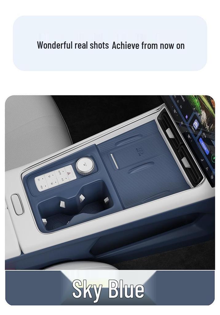 Fengyun T9 Central Control Panel Silicone Protective Mat - Eco-friendly, Anti-slip Car Accessory.