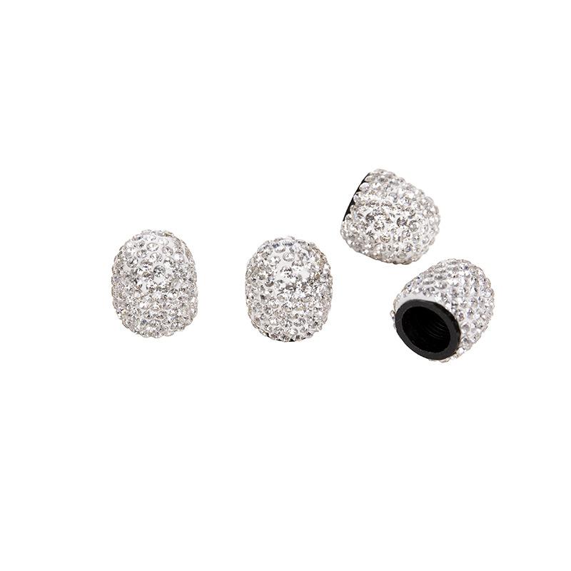 4 Pcs Diamond Valve Stem Caps Crystal Rhinestone  Universal Car Tire Valve Caps Diamond Shining Dustproof Caps Car Accessories