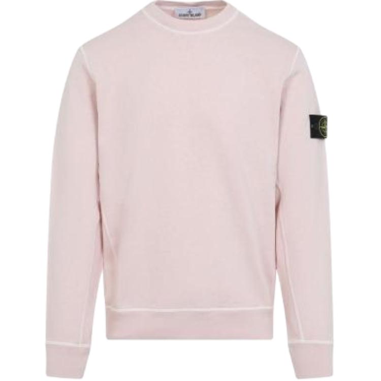 

Stone Island Solid Color Logo Crew Neck Long Sleeve Sweatshirt Men sweatshirt Pink K1S156100020S0060-V0182 L