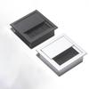Wire Cable Grommet Hole Cover Outlet Square Black/Silver Aluminum Alloy 80*80MM Cable Box Computer Desk Desktop Cable-box